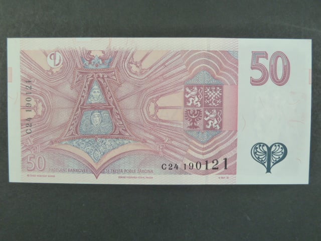 50 Kč 1997 s. C 24, Baj. CZ 17, Pi. 17