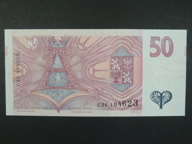50 Kč 1997 s. C 26, Baj. CZ 17, Pi. 17