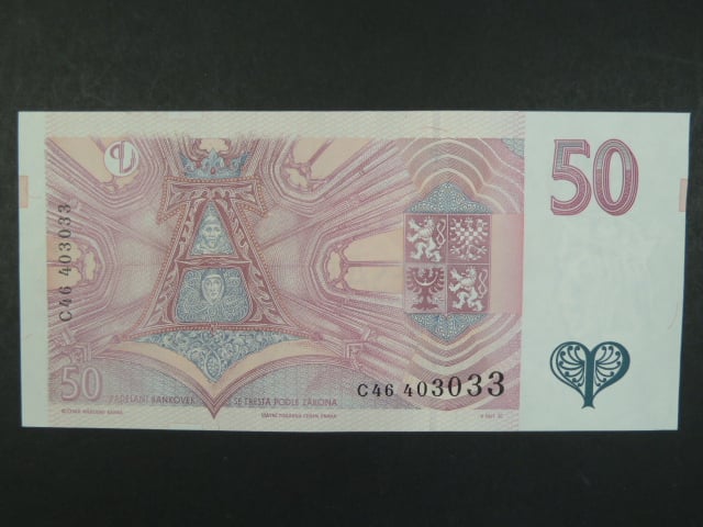 50 Kč 1997 s. C 46, Baj. CZ 17, Pi. 17