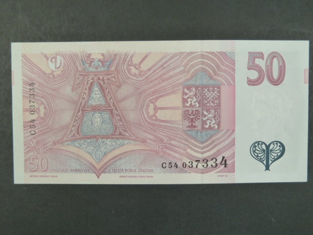 50 Kč 1997 s. C 54, Baj. CZ 17, Pi. 17