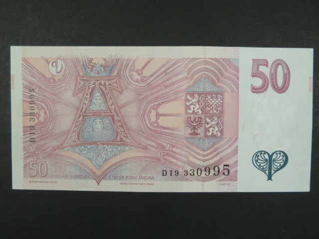 50 Kč 1997 s. D 19, Baj. CZ 17, Pi. 17