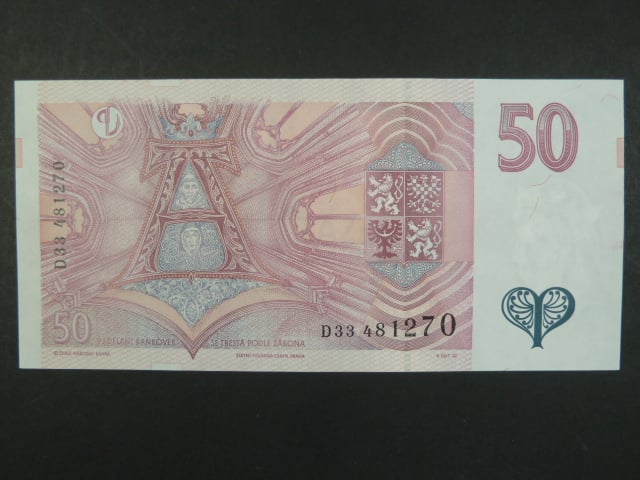 50 Kč 1997 s. D 33, Baj. CZ 17, Pi. 17