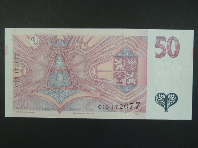 50 Kč 1997 s. C 13, Baj. CZ 17, Pi. 17