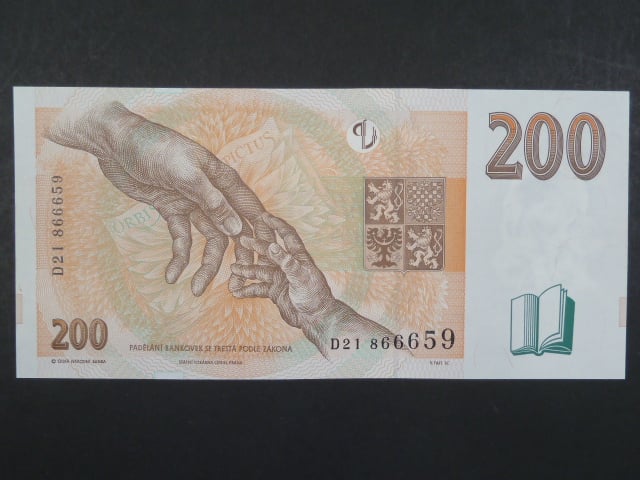 200 Kč 1998 s. D 21, Baj. CZ 20, Pi. 19