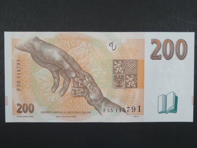 200 Kč 1998 s. F 55, Baj. CZ 20, Pi. 19
