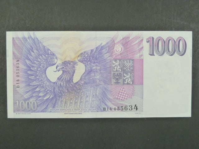 1000 Kč 1993 s. B 14, Baj. CZ 8, Pi. 8