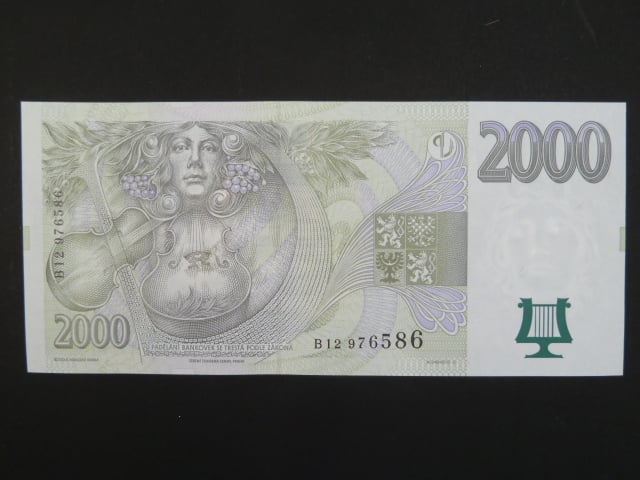 2000 Kč 1999 série B 12, Ba. CZ21, Pi.22