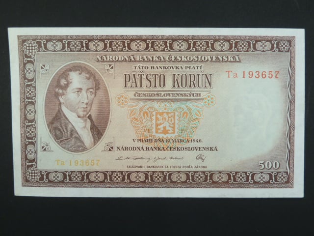500 Kčs 12.3.1946 série Ta