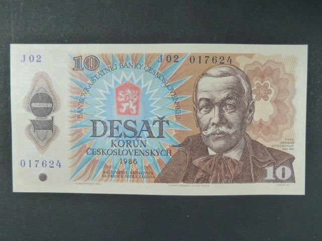 10 Kčs 1986 s. J 02