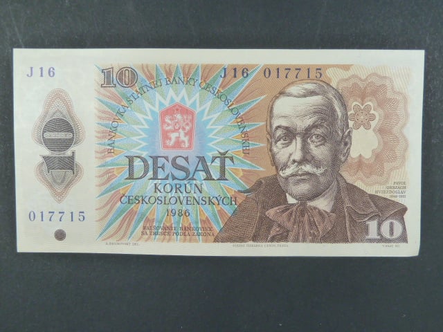 10 Kčs 1986 s. J 16