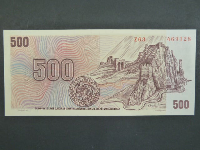 500 Kč 1973 s. Z 69, kolek, Baj. CZ 2, Pi. 2