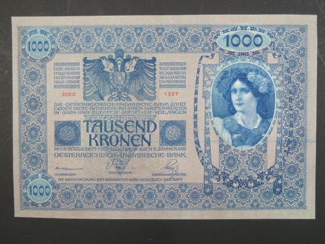 1000 K 2.1.1902 růžový podtisk