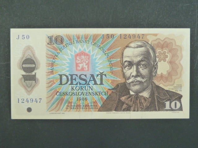 10 Kčs 1986 s. J 50