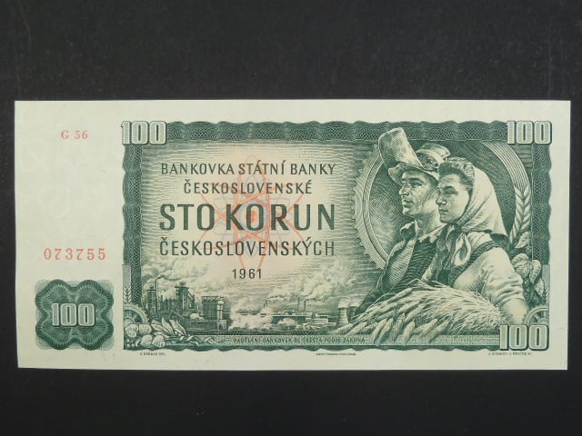100 Kčs 1961 série G 56, číslovač 1c