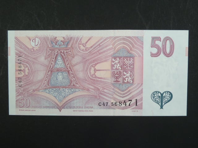 50 Kč 1997 s. C 47, Baj. CZ 17, Pi. 17