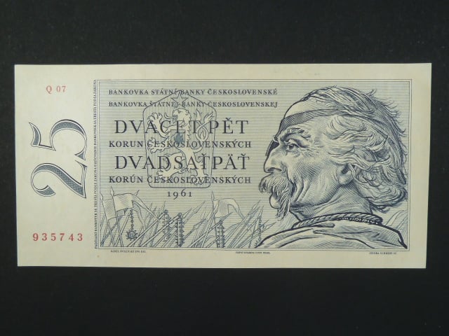 25 Kčs 1961 s. Q 07