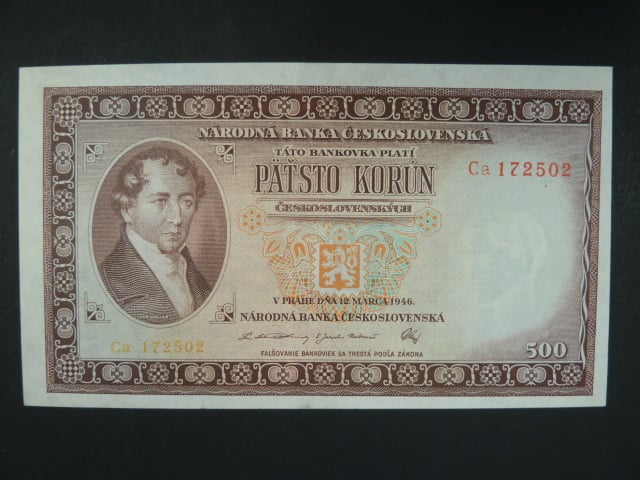 500 Kčs 12.3.1946 série Ca