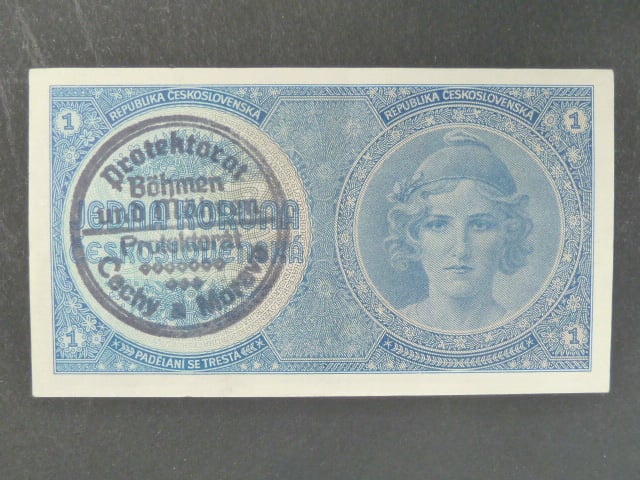 1 K 1938 série A 049, ruční přetisk