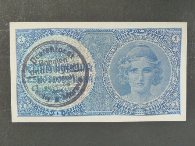 1 K 1938 série A 059, ruční přetisk