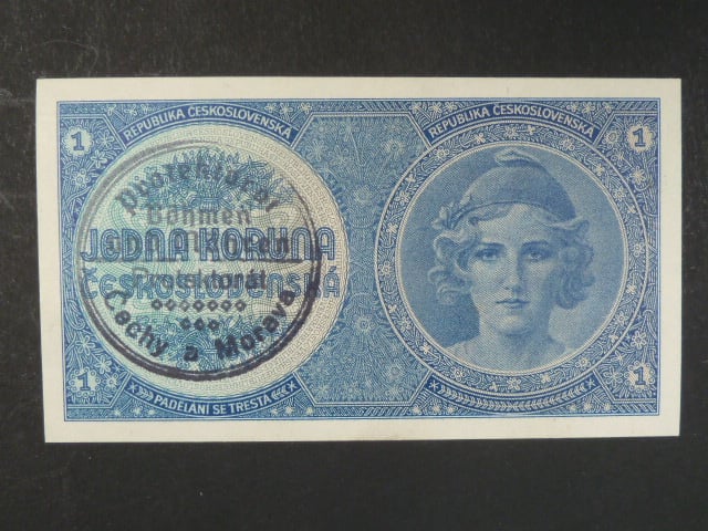 1 K 1938 série A 064, ruční přetisk
