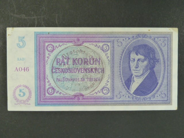 5 K 1938 série A 046, ruční přetisk