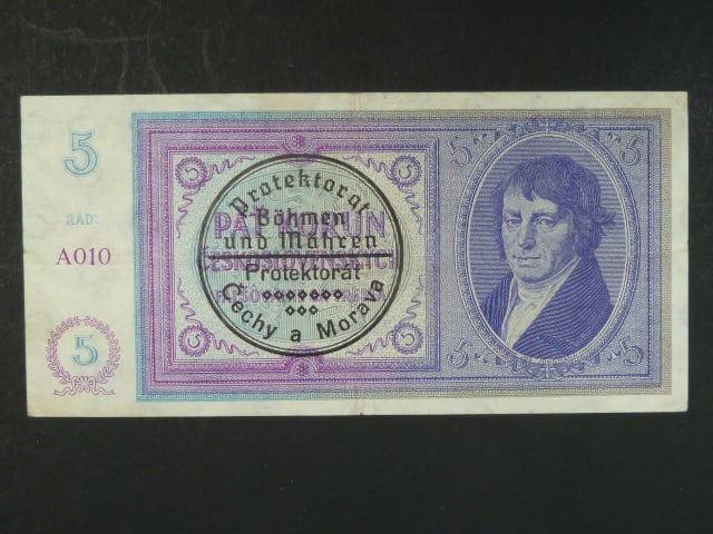5 K 1938 série A 010, strojní přetisk