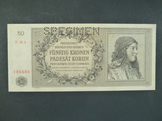 50 K 25.9.1944 série 05 A perf. SPECIMEN