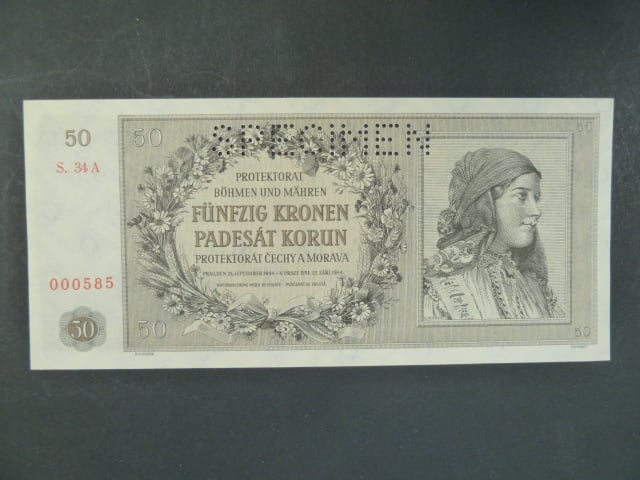 50 K 25.9.1944 série 34 A perf. SPECIMEN