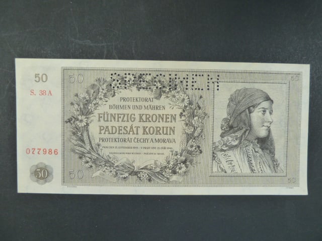 50 K 25.9.1944 série 38 A perf. SPECIMEN