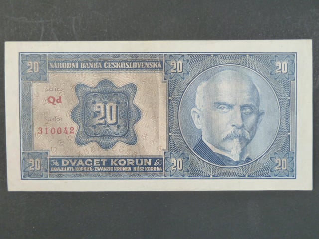 20 Kč 1.10.1926 série Qd