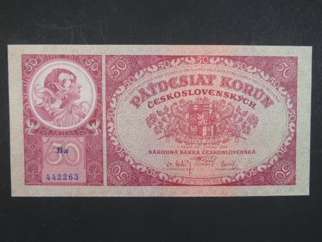 50 Kč 1.10.1929, serie Ba