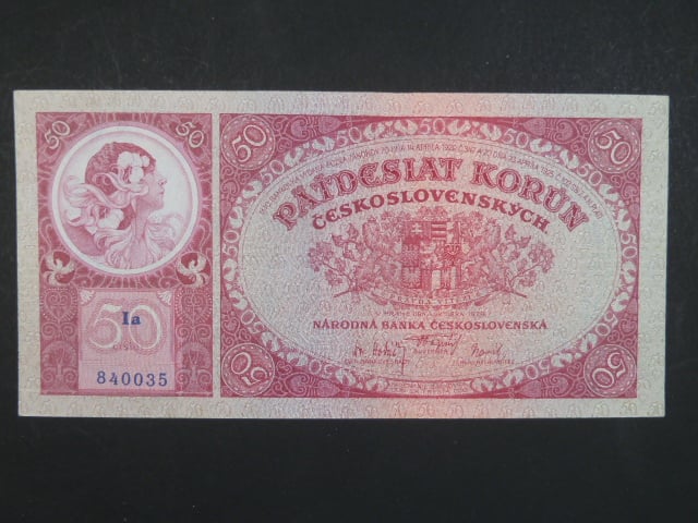 50 Kč 1.10.1929, serie Ia