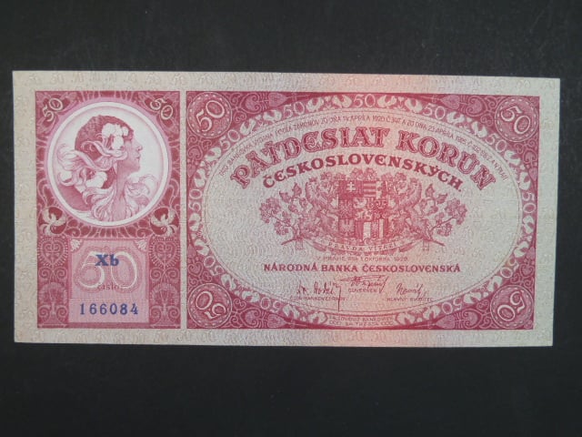 50 Kč 1.10.1929, serie Xb