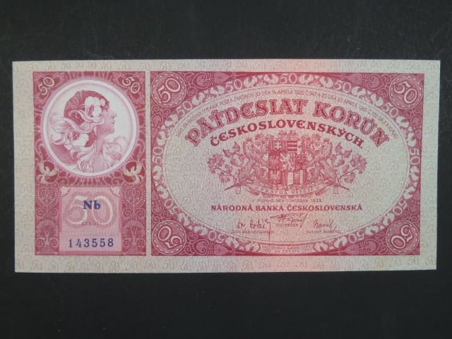 50 Kč 1.10.1929, serie Nb