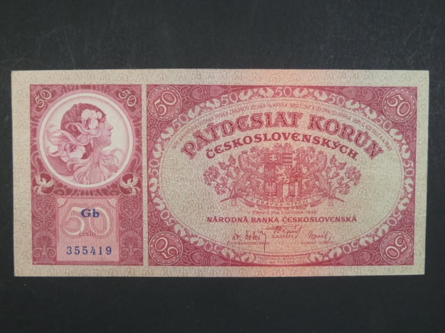 50 Kč 1.10.1929, serie Gb