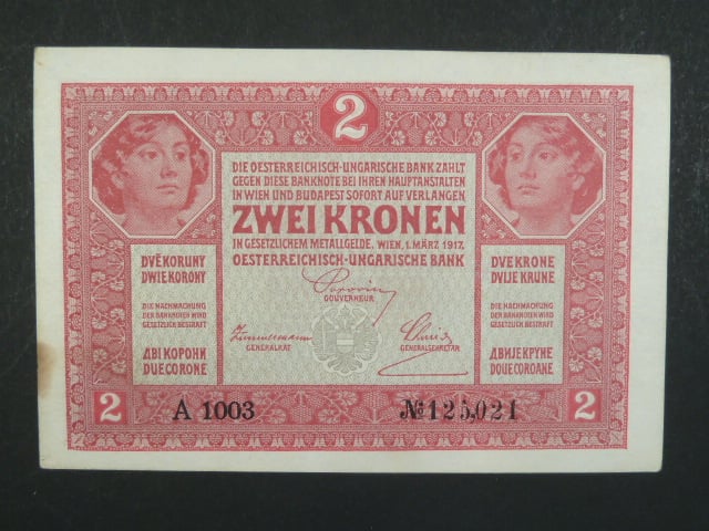 2 K 1.3.1917 série A 1003, flek v okraji