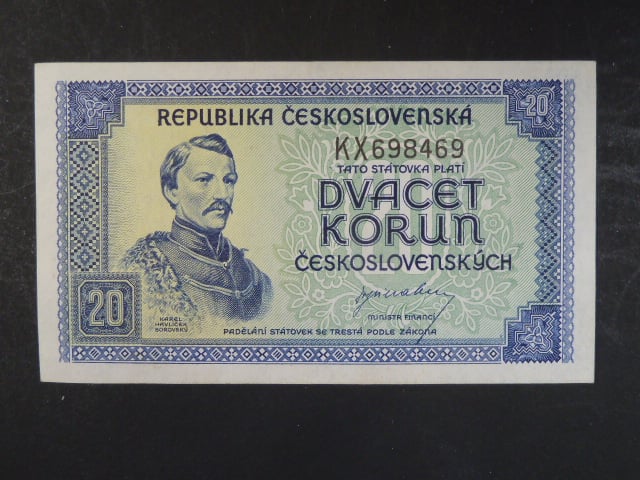 20 Kčs 1945 série KX