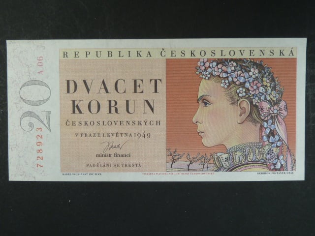 20 Kčs 1.5.1949, série A 06