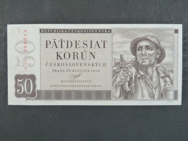 50 Kčs 29.8.1950, série A 29
