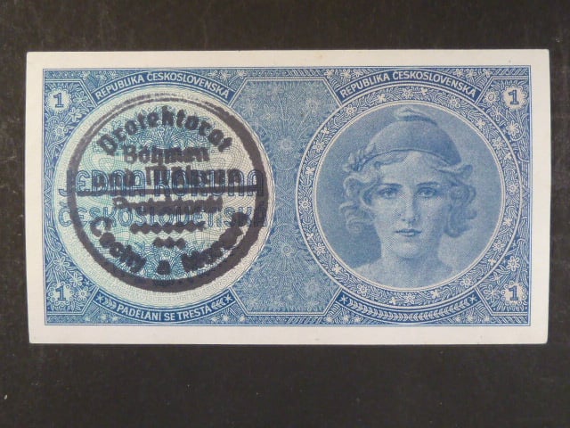1 K 1938 série A 017, ruční přetisk