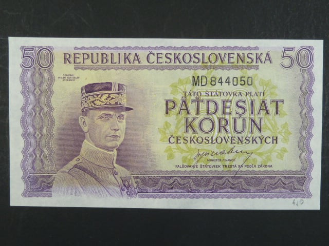 50 Kčs 1945 série MD, perf. "3md"