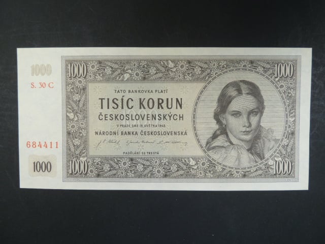 1000 Kčs 16.5.1945 série C 30