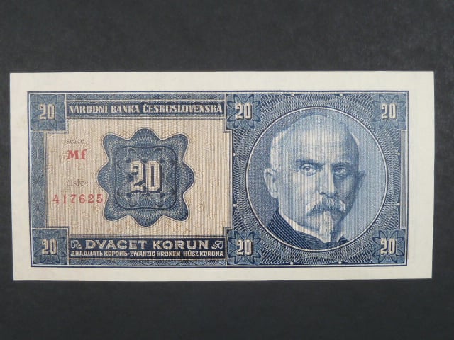 20 Kč 1.10.1926 série Mf