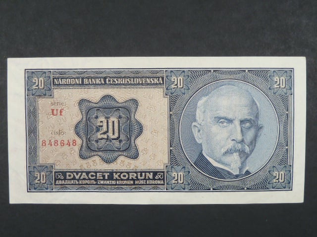 20 Kč 1.10.1926 série Uf