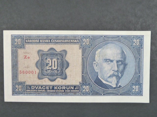 20 Kč 1.10.1926 série Ze č. 560001