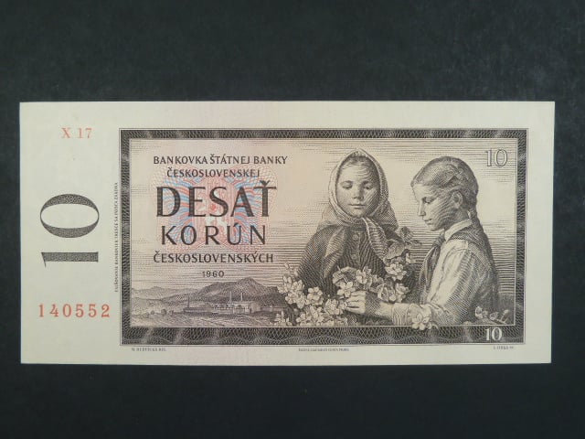 10 Kčs 1960 s. X 17