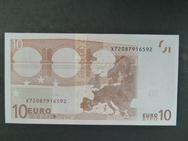 10 Euro 2002 s.X, Německo, podpis Mario Draghi, P017 tiskárna Giesecke a Devrient, Německo