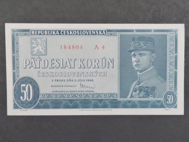 50 Kčs 3.7.1948, serie A 4