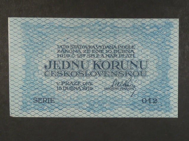 1 Kč 15. 4. 1919, s.012