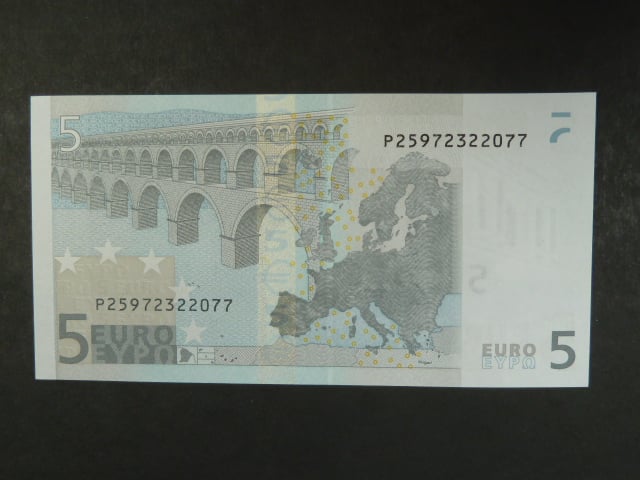 5 Euro 2002 s.P, Holandsko, podpis Jeana-Clauda Tricheta, E009 tiskárna F. C. Oberthur, Francie